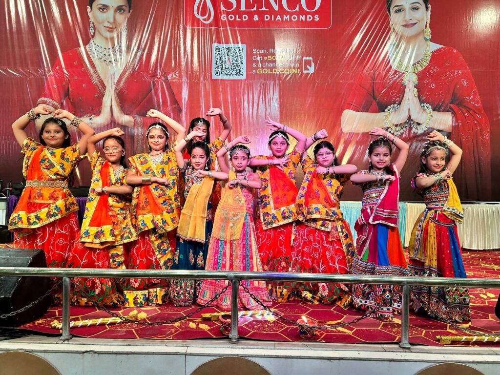Celebration moment at Rajnagar Extension Puja Evam Sanskritik Trust